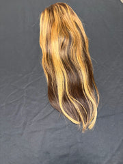 VIRGIN HAIR 13x4  8” BOB HIGHLIGHT